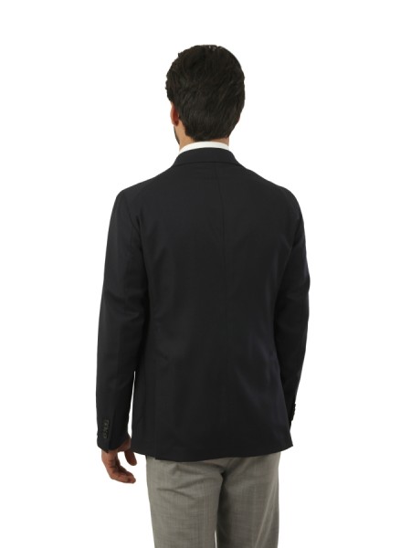 Giacca Tagliatore in Hopsack Blu